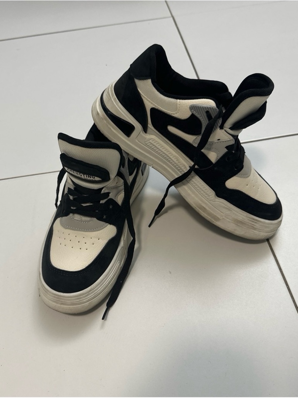 Kids Black and White Casual Sneakers - Comfortable Everyday Shoes